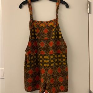 SOLD Multicolor Pattern Overall Romper